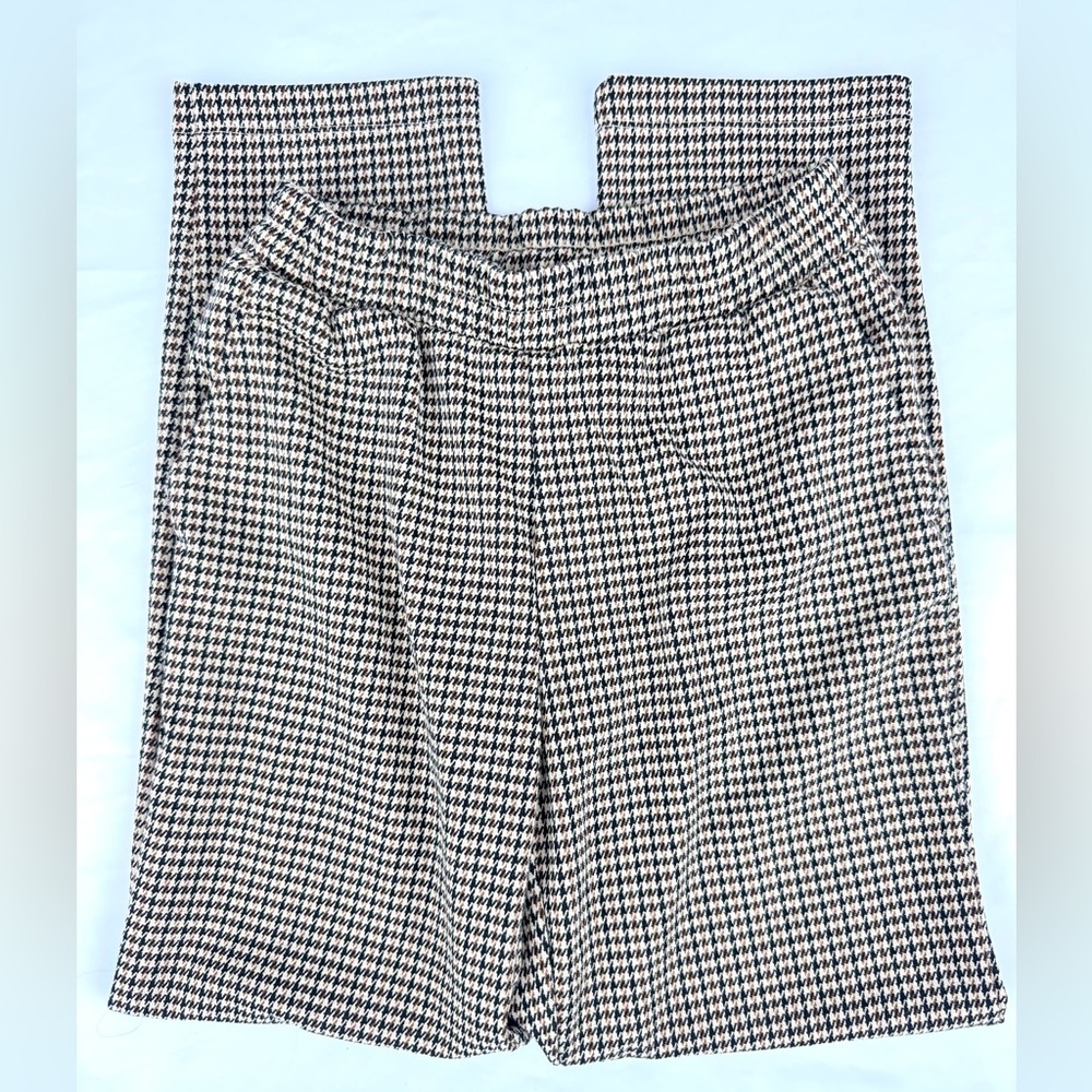 A New Day Brown Herringbone Printed Straight Leg Dress Pant - Picture 1 of 6